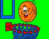 Coloring page Ball and basket painted byfeba