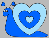 Coloring page Heart snail painted bylinda10
