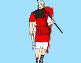 Coloring page Roman soldier painted bygabby
