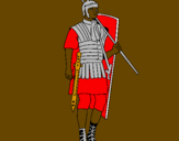 Coloring page Roman soldier painted bydylan