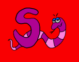Coloring page Snake painted bysylvia arun moll