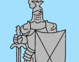 Coloring page Knight painted byAna