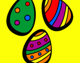 Coloring page Easter eggs IV painted byJonah
