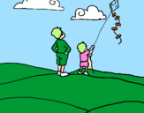 Coloring page Kite painted bysilas