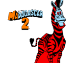 Coloring page Madagascar 2 Marty painted byroberto