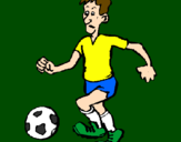 Coloring page Football player painted byatila