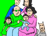 Coloring page Family  painted bypedro