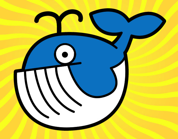 Coloring page Baby whale painted byRose