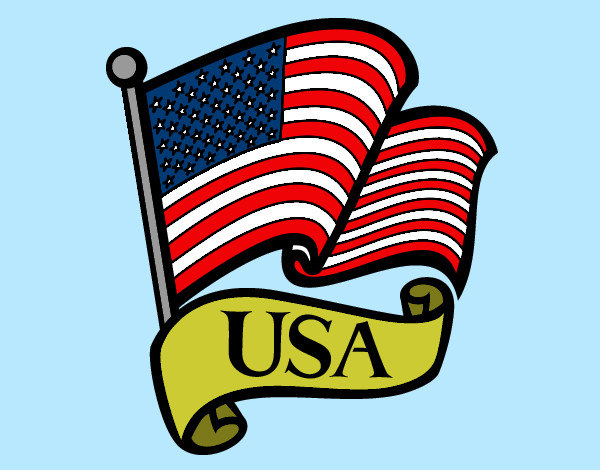 Coloring page U.S. Flag painted bykevin
