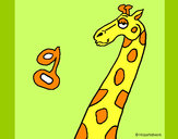 Coloring page Giraffe painted bykevin