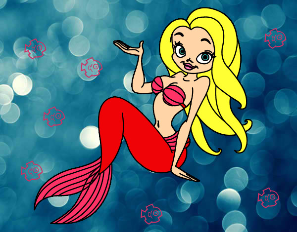 Coloring page Sexy Mermaid painted bymardeniss
