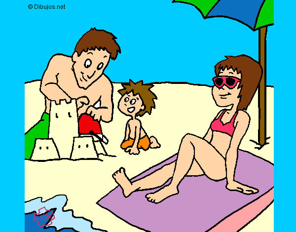 Coloring page Family vacation painted byaliana