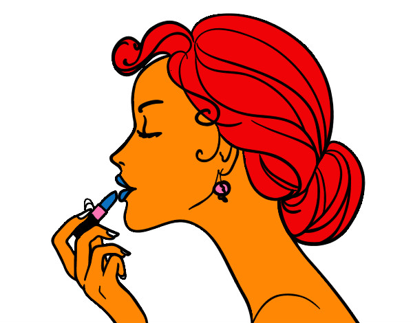 Coloring page Make up the lips painted byshezer