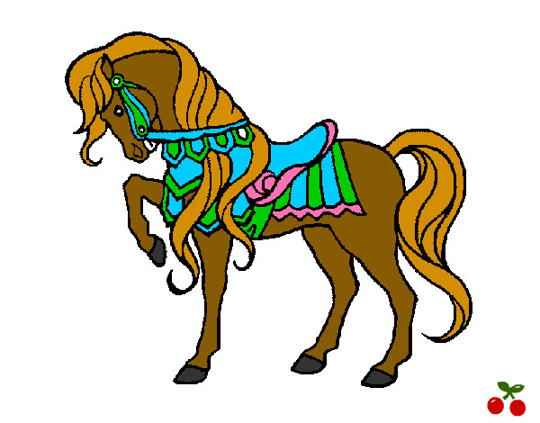 Coloring page Horse 1 painted byzachsbaby