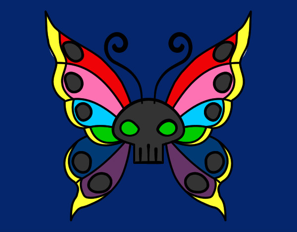 Coloring page Emo butterfly painted byBrianna 