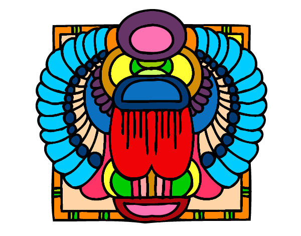 Coloring page Scarab painted bybubbling