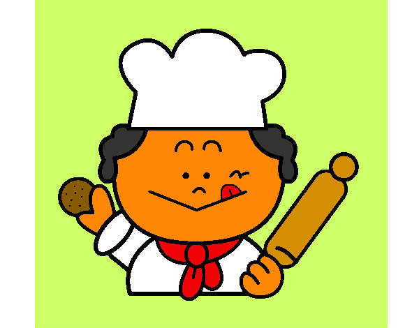 Coloring page Cook 2 painted byamynadiarz