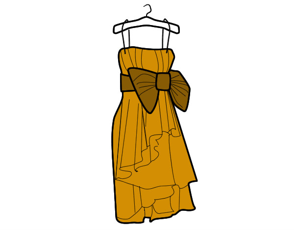 Coloring page Evening dress painted bycarrie