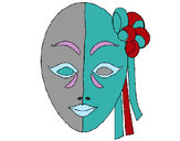 Coloring page Italian mask painted bySafera