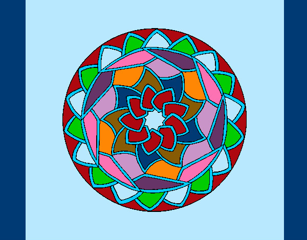 Coloring page Mandala 1 painted bywyldwomin