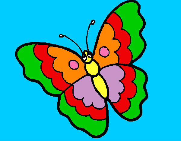 Coloring page Butterfly 13 painted bycolorana