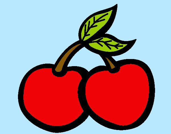Coloring page Cherries III painted bycolorana