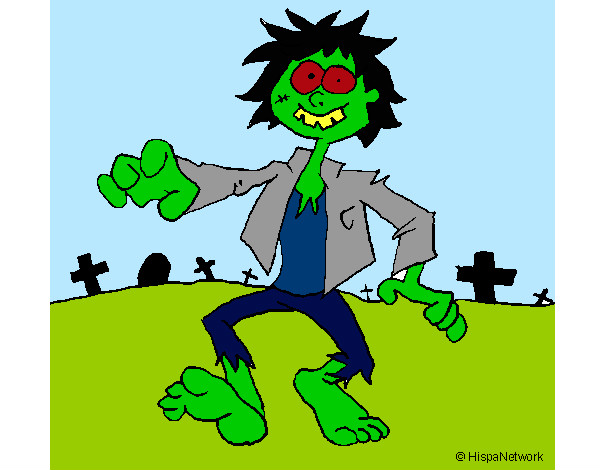 Coloring page Zombie painted bycolorana