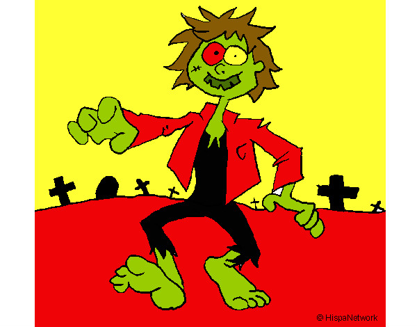 Coloring page Zombie painted bycolorana