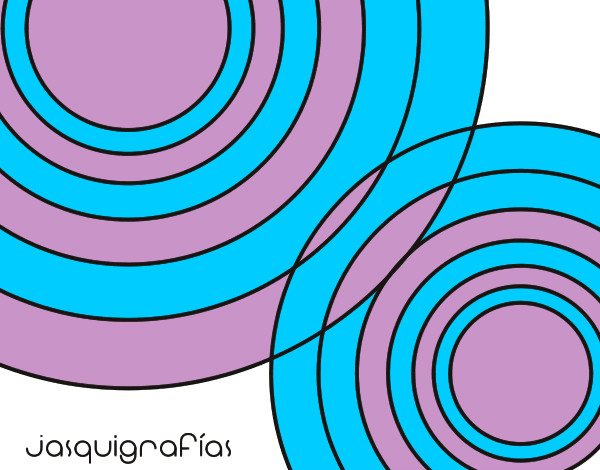 purple and blue linked circles