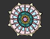 Coloring page Mandala with sun rays painted bymonieronie