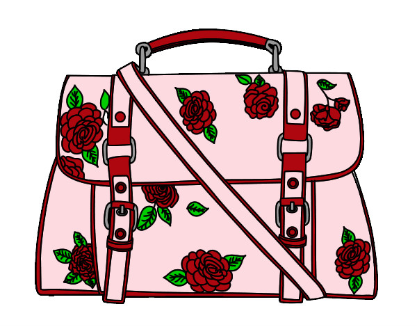 Coloring page Flowered handbag painted bymajja