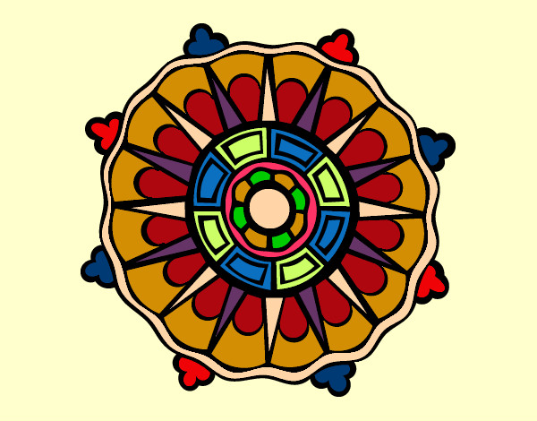 Mandala with sun rays