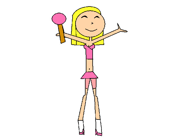 Coloring page Pop star painted byBrittany