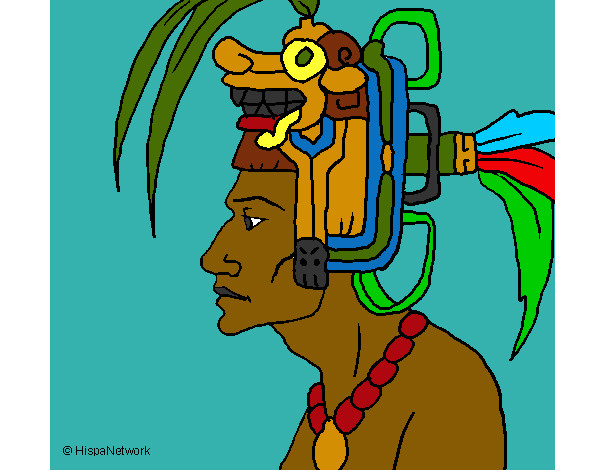 Coloring page Tribal chief painted byClarkKids
