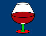 Coloring page Glass of wine painted bymack