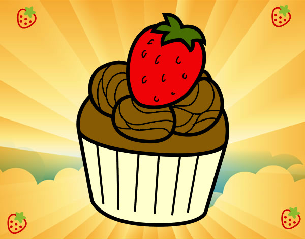 Coloring page Strawberry chocolate painted bymack