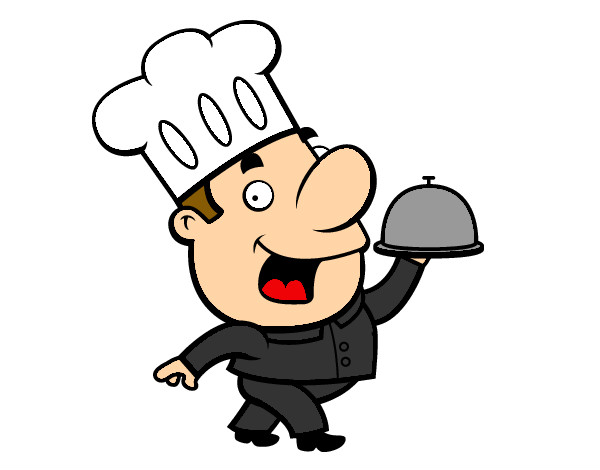 Coloring page Amusing chef painted bykaren