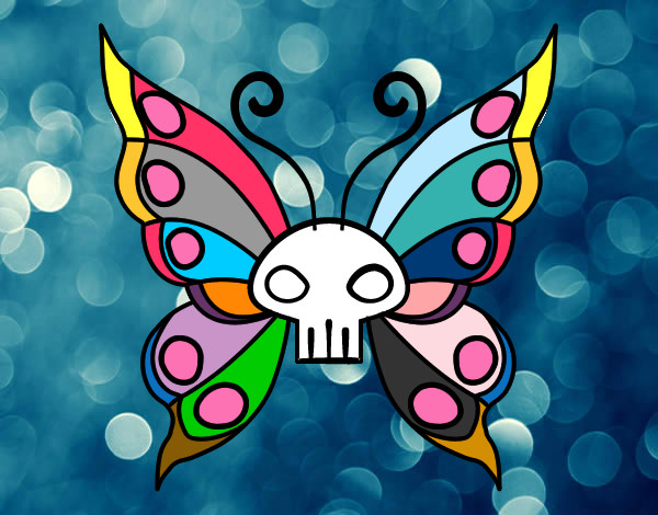 Coloring page Emo butterfly painted bypoppy