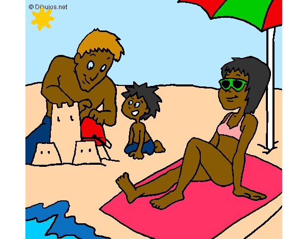 Coloring page Family vacation painted byNeonnerd