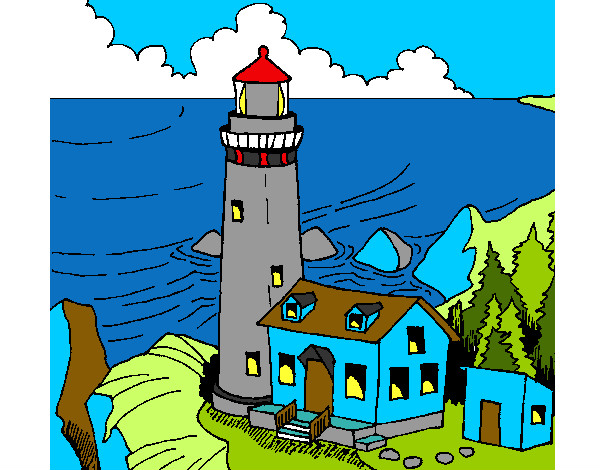 Coloring page Lighthouse painted bymajja