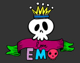 Coloring page Love Emo painted bypoppy