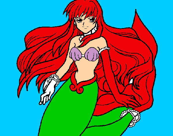 Coloring page Mermaid painted bypoppy