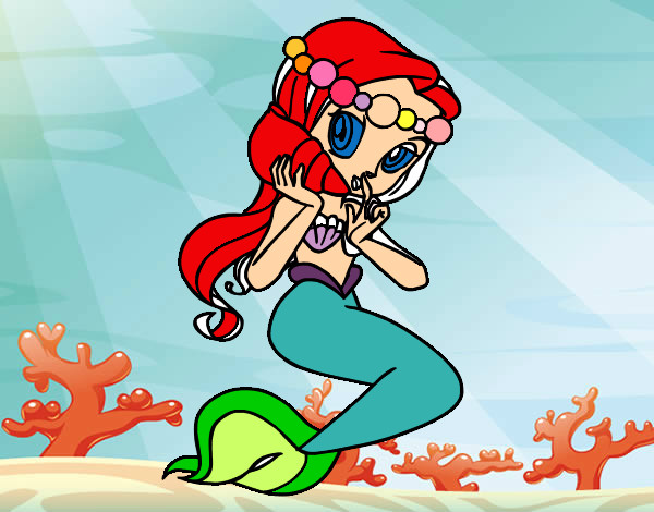Mermaid with a sea snail