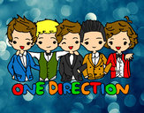 Coloring page One direction painted byDebi