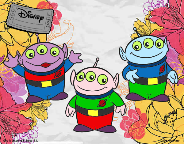 Coloring page The Aliens painted bymajja