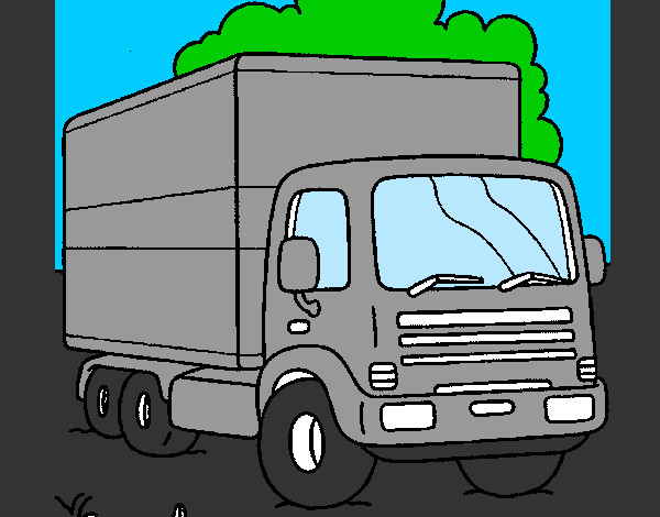Coloring page Truck 3 painted byTheo