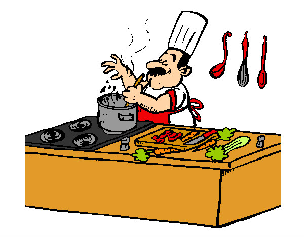 Coloring page Cook in the kitchen painted byDebi