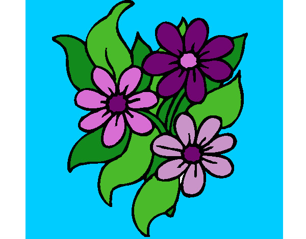 Coloring page Little flowers painted bySilvia