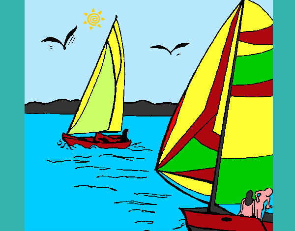 Coloring page Sails at high sea painted bymajja