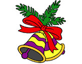 Coloring page Christmas bells painted byefoua